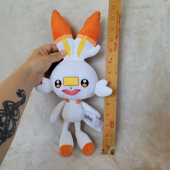 Pokemon Scorbunny plush toy large 14" - Picture 2 of 4